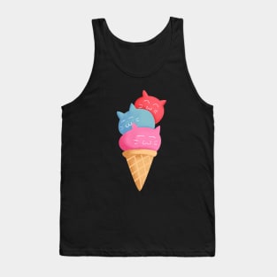 Cat ice cream Tank Top